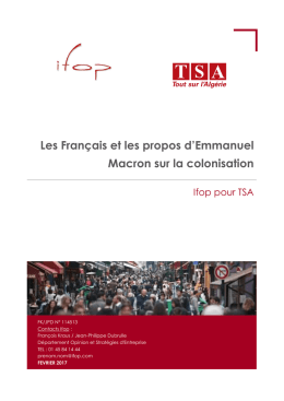 Les Français et les propos d`Emmanuel Macron sur la