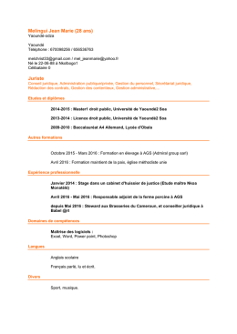 Melingui Jean Marie (28 ans) Juriste