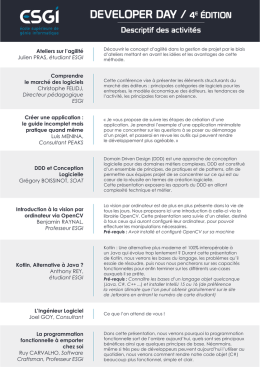 D&eacute;couvrez ici le programme d&eacute;taill&eacute; du Developer Day.