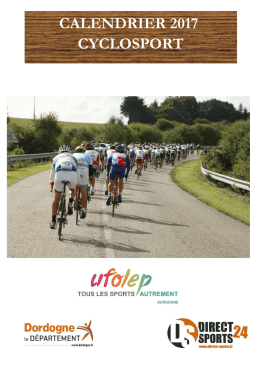 Calendrier Cyclosport UFOLEP Dordogne 2017