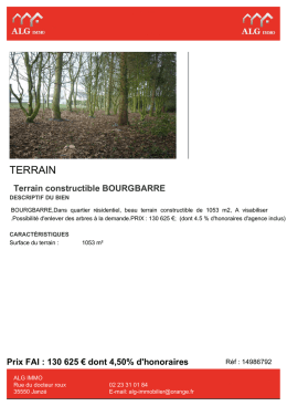 terrain - ALG IMMO