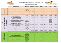 permanences de la Maison des Entrepreneurs