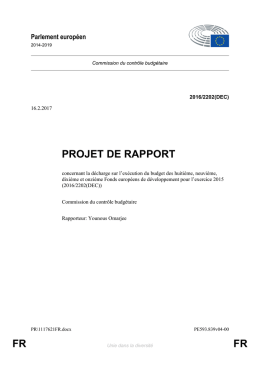 FR FR PROJET DE RAPPORT