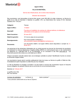 Fourniture et installation de cam&eacute;ras de