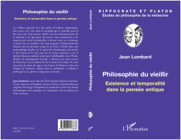 Philosophie du vieillir