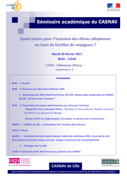 Séminaire académique du CASNAV