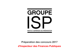 Pr&eacute;paration des concours 2017 d`Inspecteur des Finances Publiques