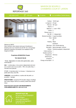 House for sale La Jumelli&egrave;re Centre bourg REPORTAGE 360