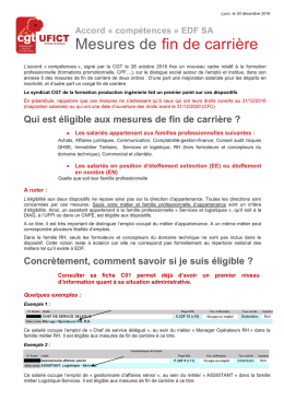 Mesures de fin de carrière - CGT UFICT UFPI EDF