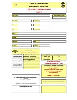 fiche d`engagement circuit national tar tir club stade laurentin