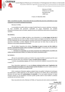 Préservation des lieux accueillant des personnes