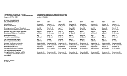 Collectes Spéciales 2017-2024