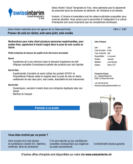 Poseur de sols en r&eacute;sine, sols sans joint, sols coul&eacute;s