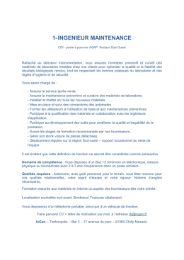 Ingénieur maintenance