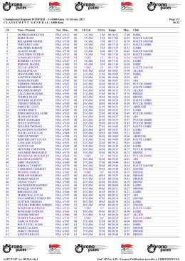 classement général