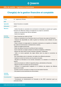 Chargé(e) de la gestion financière et comptable