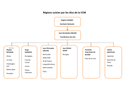 Régions suivies par les élus de la CCM - Fep-CFDT