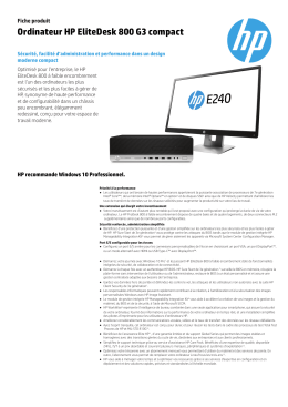 Ordinateur HP EliteDesk 800 G3 compact