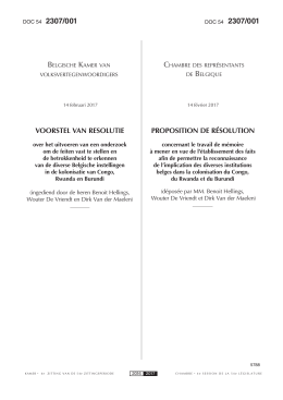 001 - Kamer van Volksvertegenwoordigers