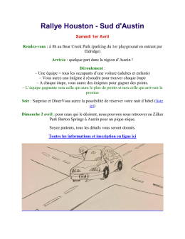Rallye Houston - Sud d`Austin