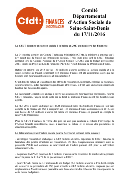 CFDT-CDAS93-L`action sociale &agrave; la DGFIP - CFDT