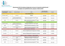 Recensement des inscriptions préparation concours et