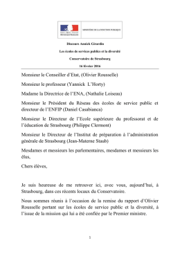 Monsieur le Conseiller d`Etat - Portail de la Fonction publique