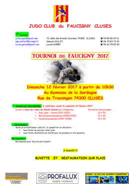 TOURNOI du FAUCIGNY 2017