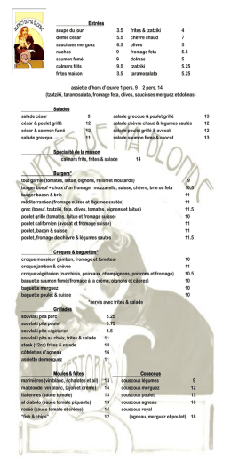 Menu Aupres de ma blonde