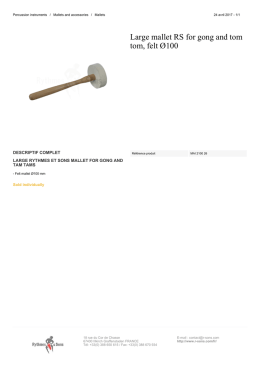 Large mallet RS for gong and tom tom, felt Ø100