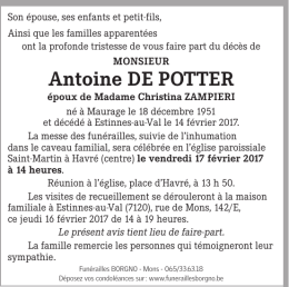 Antoine De PoTTer