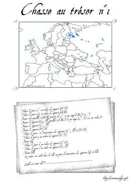 Chasse au tr&eacute;sor n&deg;1