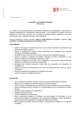 Conseiller/ Conseill&egrave;re technique