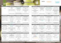 Menu Janvier