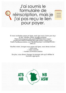 J`ai soumis le formulaire de r&eacute;inscription, mais je j`ai pas