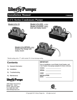 Installation Manual - Water Pumps Direct