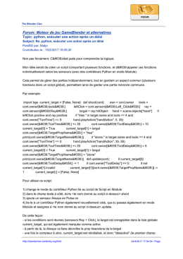 Forum: Moteur de jeu GameBlender et alternatives