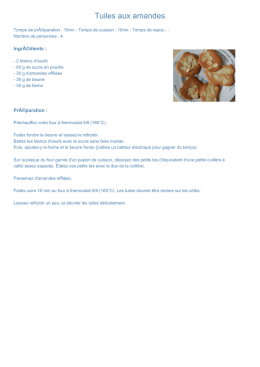 Tuiles aux amandes