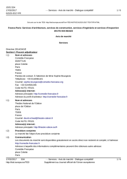 France-Paris: Services d`architecture, services de