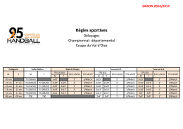 R&egrave;gles sportives - AMH-B