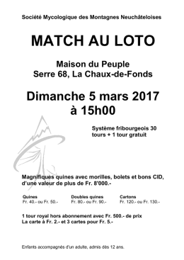 Lien sur le Flyer - Société Mycologique des Montagnes