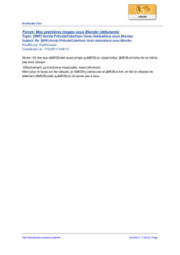 Forum: Mes premi&egrave;res images sous Blender
