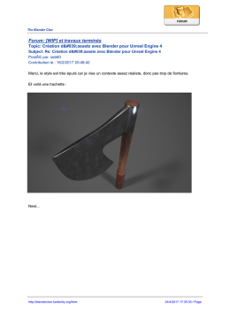 Forum: [WIP] et travaux terminés - The Blender Clan