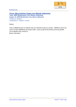 Forum: Mes premi&egrave;res images sous Blender (d&eacute;butants)
