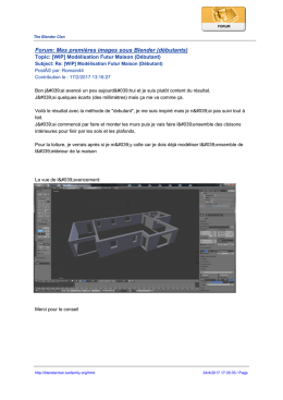 Forum: Mes premi&egrave;res images sous Blender (d&eacute;butants)
