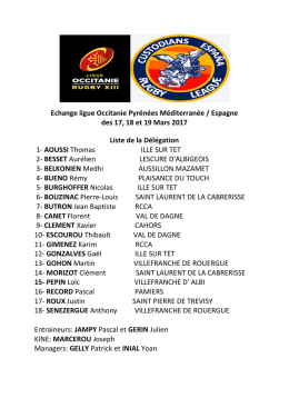 Echange ligue Occitanie Pyr&eacute;n&eacute;es M&eacute;diterran&eacute;e / Espagne