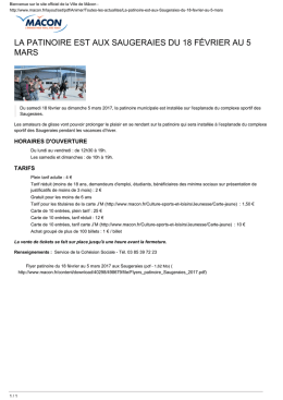 la patinoire est aux saugeraies du 18 février au 5