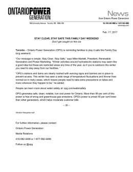 Stay clear, stay safe this family day weekend