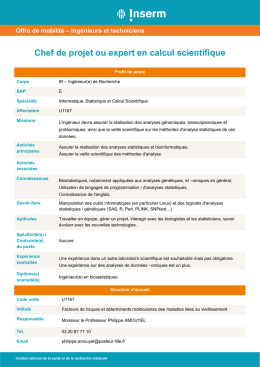 Chef de projet ou expert en calcul scientifique