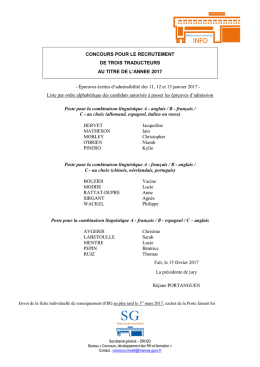 consulter les r&eacute;sultats